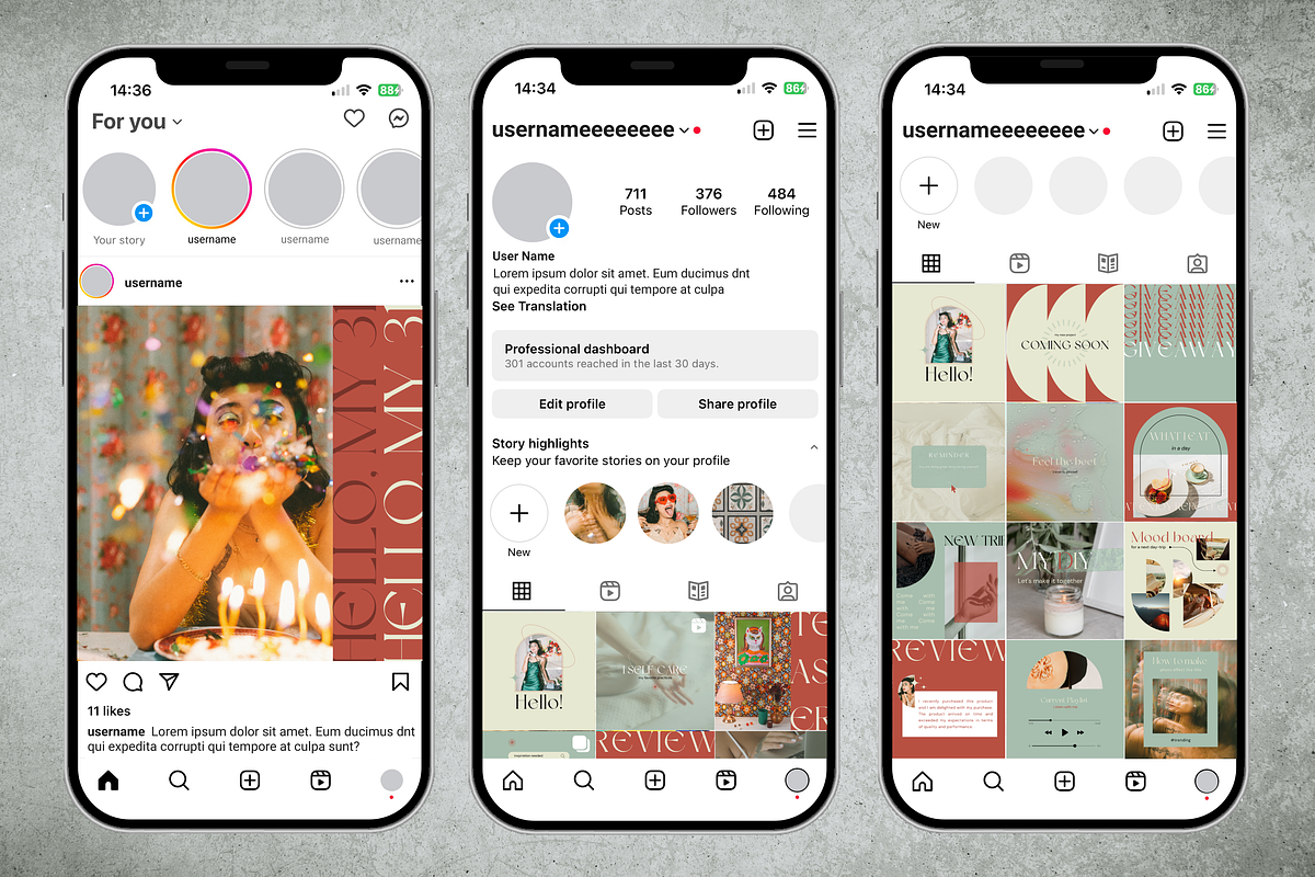 Teal&Red Instagram Templates Pack, a Social Media Template by Social Media Designer (Photo 4 of 6)