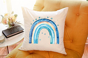 Watercolor Boho Blue Rainbow Clipart, an Illustration by Sublimation Artist (Thumbnail 6 of 6)