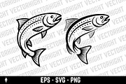 Illustrations of a salmon, an Animal Illustration by Vectorhight (Thumbnail 5 of 5)