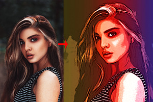 Vector Painting Effect Photoshop Act