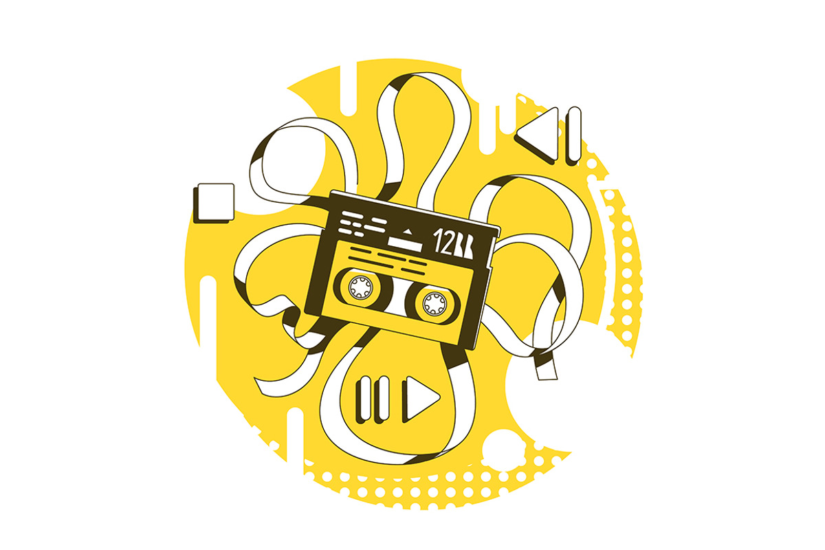 Storage media concept illustrations, a Technology Illustration by IMG visuals characters (Photo 6 of 9)