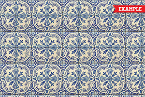 200 Seamless Portugal Azulejo Tiles