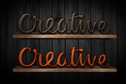 2 beautiful wooden style, a Layer Style Add-On by Chuhe86 (Thumbnail 1 of 2)