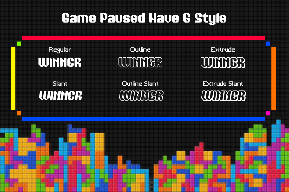 Game Paused - Pixel Game Family, a Sans Serif Font by Dharmas Foundry (Photo 7 of 12)