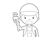 80x Professions for Coloring, an Education Illustration by asantosg (Thumbnail 14 of 17)