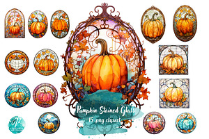 Stained Glass Pumpkins