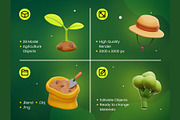 Agriculture 3D Icons, an Object 3D Model by Rakata Studio (Thumbnail 2 of 7)