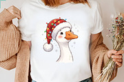 Funny Goose Christmas PNG, a Seasonal Illustration by CraftArtStudio (Thumbnail 3 of 4)