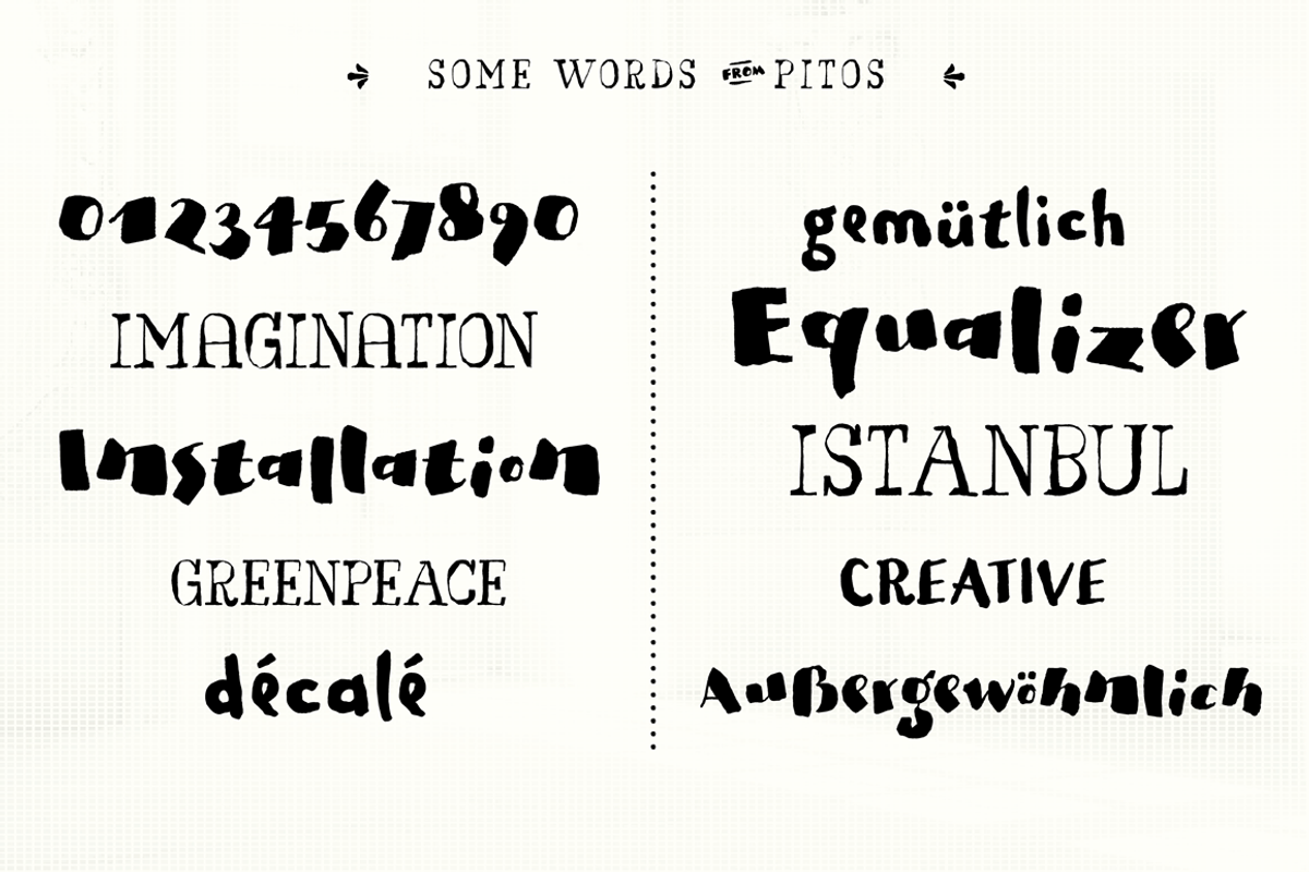 Pitos  Font Family, a Sans Serif Font by Ahmet Altun (Photo 6 of 6)