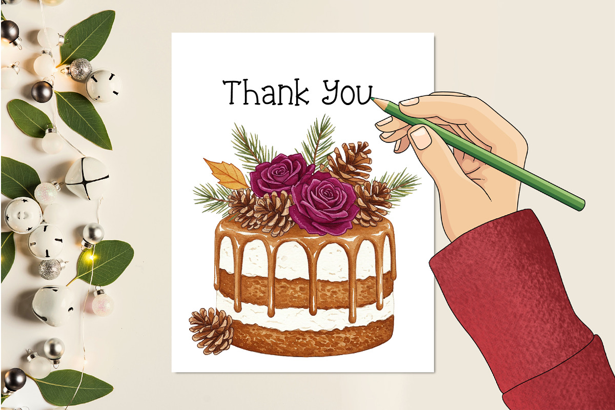 Autumn Wedding Cake PNG Clipart, an Illustration by Creative Art (Photo 4 of 8)