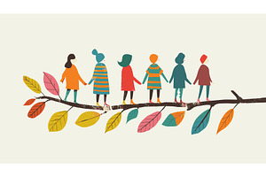 Small group diverse business people, a Person Illustration by Vectorstockersland