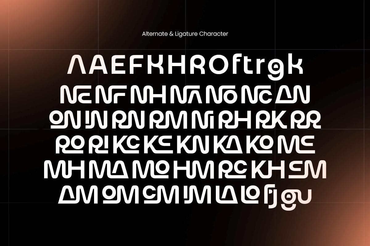 Necara - Geometric Technology Font, a Sans Serif Font by TokoPress (Photo 13 of 13)