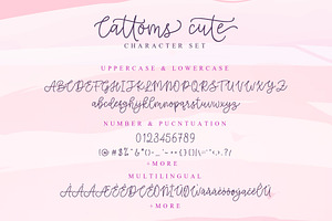 Cattoms Cute Monoline Script Fonts