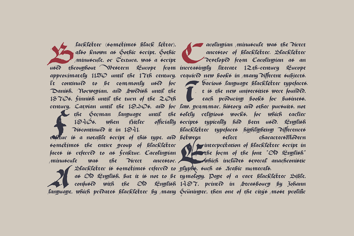 The Duchy Of Burgundy Bastarda, a Blackletter Font by kaer_shop (Photo 8 of 11)