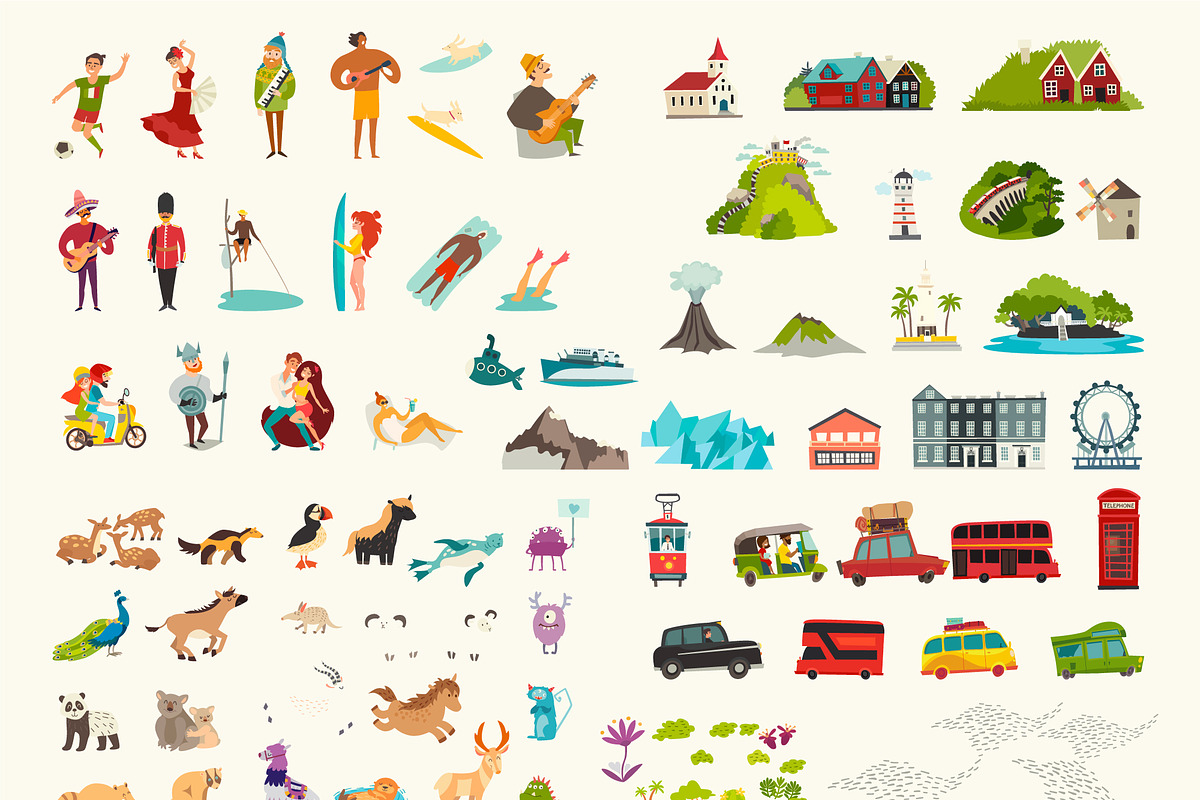 Cute MAP Creator NEW DIY, an Object Graphic by Rimma (Photo 3 of 8)