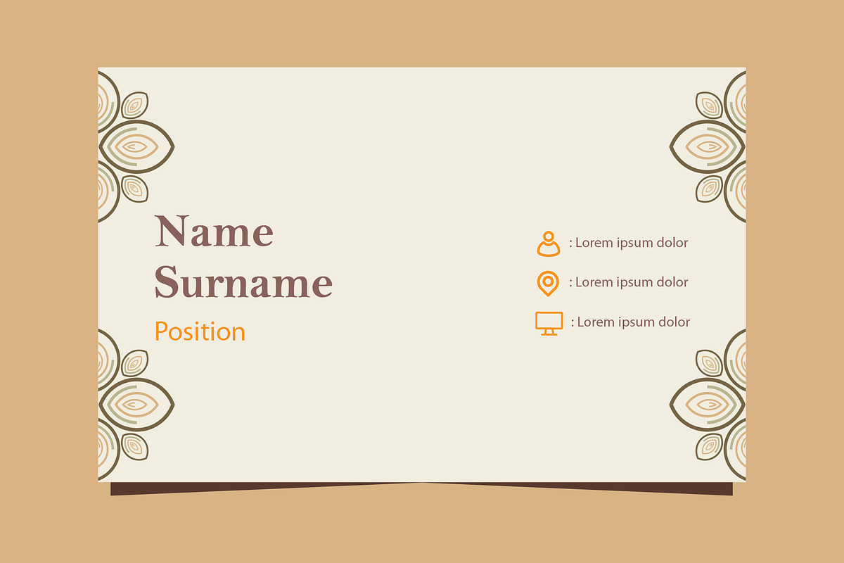 Natural Floral Business card, a Marketing Template by sekitarief (Photo 1 of 3)