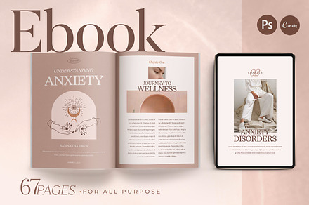 eBook Template Creator CANVA | PS, a Magazine Template by Eviory