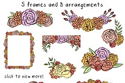 Hand Drawn Floral Design Element Set, an Illustration by Kellie Jayne Studio (Thumbnail 4 of 5)