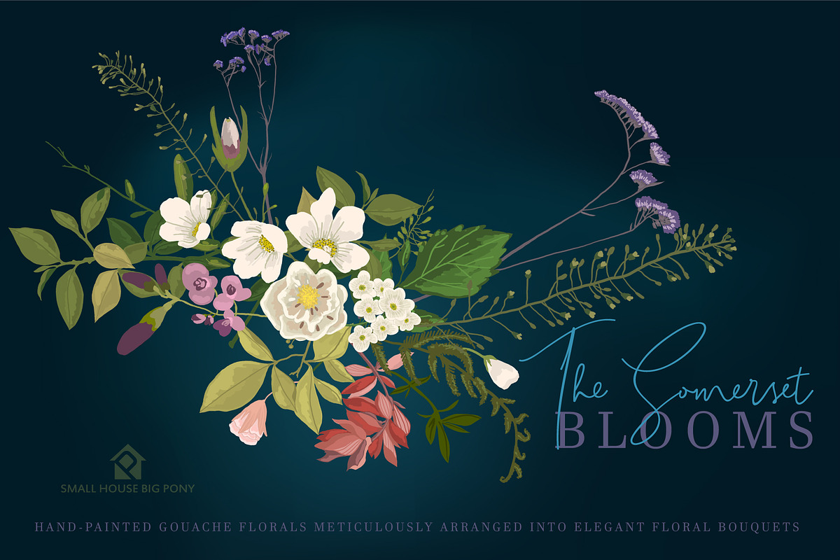 The Somerset Blooms - Clip Arts Set, an Illustration by SmallHouseBigPony (Photo 6 of 9)