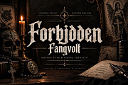 Fangvolt – Dark Gothic Display Font, a Blackletter Font by Wow Magic (Thumbnail 2 of 5)