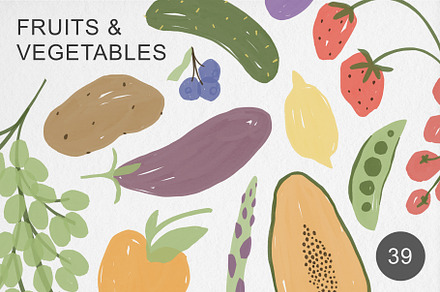 Vegetables and Fruits collection