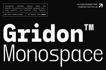 Gridon - Geometric Display Typeface