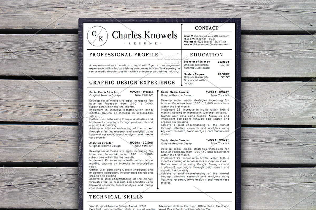 Modern 2-Page Resume CV Template, a Resume Template by Stand Out Shop (Photo 7 of 7)