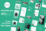 100 Animated Canva Instagram Post, a Social Media Template by TheBrightGrap (Thumbnail 6 of 6)
