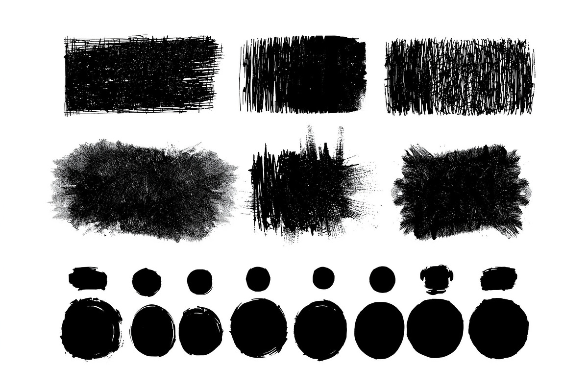 Grunge Ink Circle & Brush Pack, an Illustration by Designer_Momina (Photo 6 of 6)