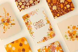 Groovy Retro Flowers Collection