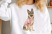 Watercolor Knitting Dog Clipart PNG, an Illustration by SinaCreation (Thumbnail 5 of 7)