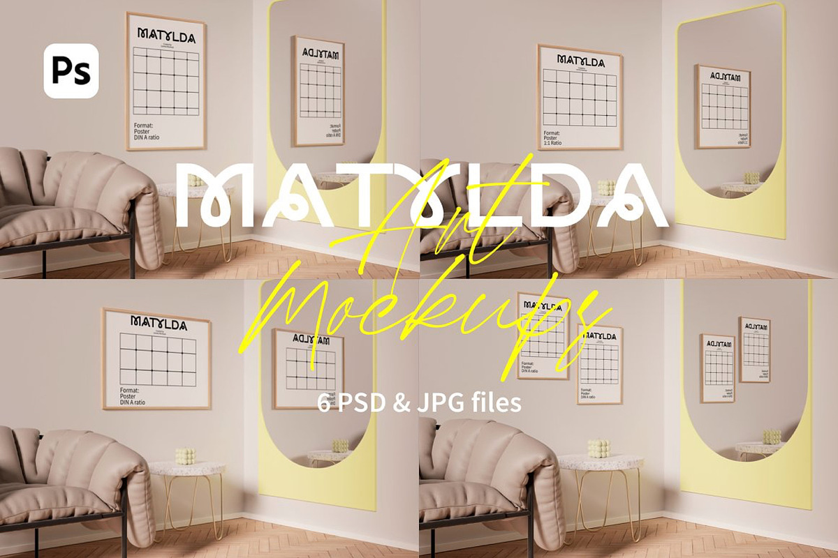 Artwork Mockups Bundle 20 in 1, a Household Mockup by Bonumo (Photo 6 of 41)