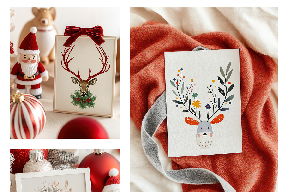 Merry & Bright Christmas Card Mockup, a Product Mockup by NikiArts (Photo 16 of 17)
