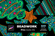 117 BEADWORK brushes  PROCREATE X5, a Brush Add-On by Graphics Resources (Thumbnail 1 of 7)