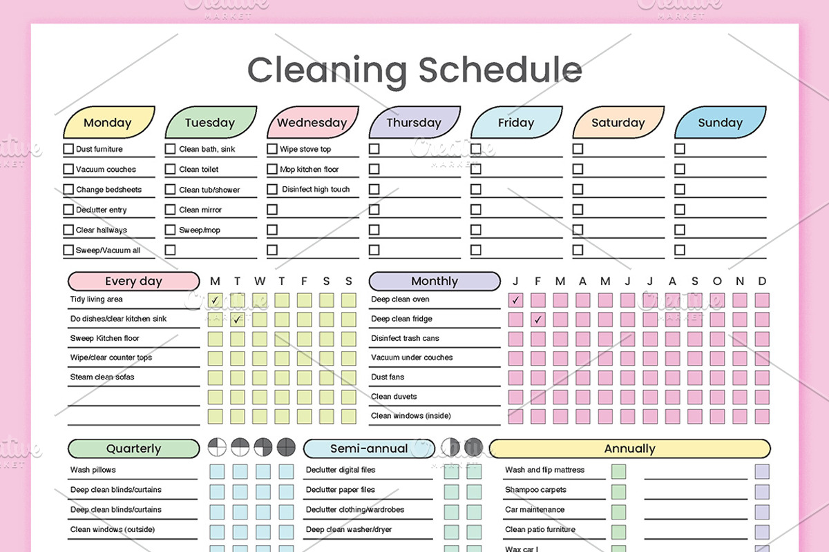 Editable Cleaning  Planner, a Print Template by Graphicsnext (Photo 2 of 3)