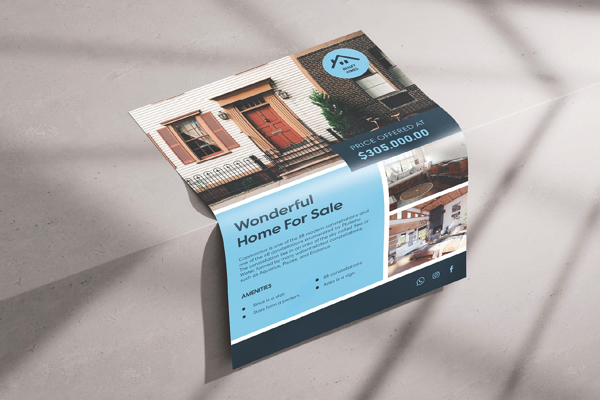 Real estate wonderful home for sale, a Flyer Template by Workhu (Photo 4 of 4)