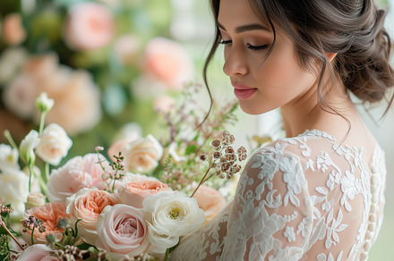 Bride with wedding bouquet, a Person Photo by MistyDay