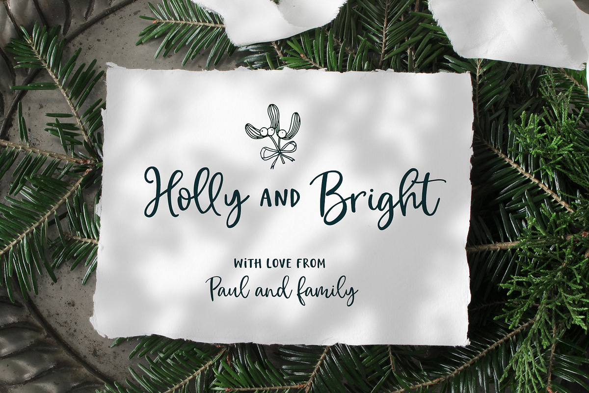 Magic Winter script font duo & logos preview 8