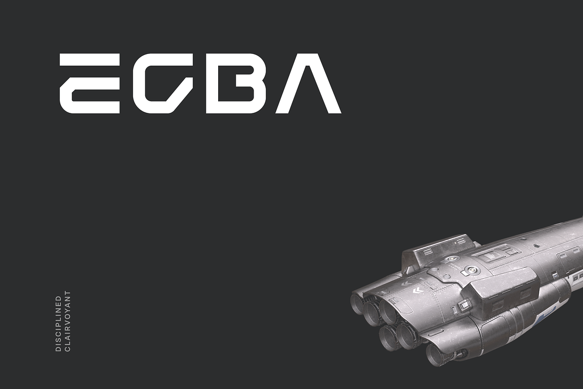 Egba Futuristic Tech Font, a Font by baqoos (Photo 1 of 10)