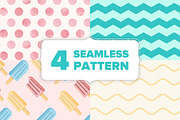 Ice cream summer 4 seamless pattern, a Pattern Graphic by OctoPaper (Thumbnail 1 of 3)
