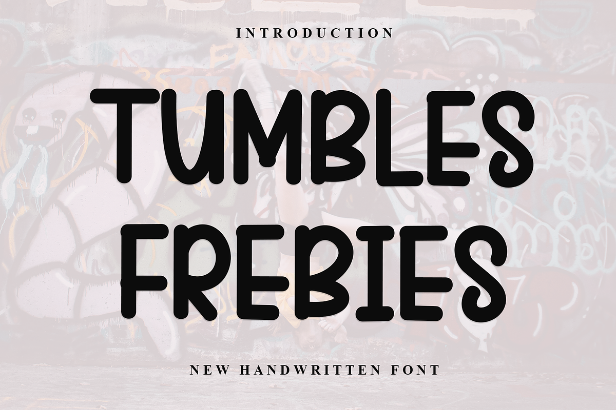 Tumbles Frebies, a Sans Serif Font by FreshTypeINK (Photo 1 of 8)