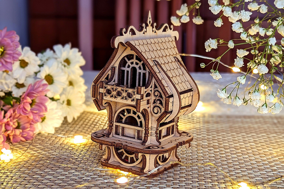 Fantasy Plant House - Laser Cut File, an Object Graphic by VectorPainter (Photo 6 of 17)