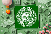 Chinese New Year 2025 Cards Set, a Card Template by Vector beauty (Thumbnail 2 of 4)