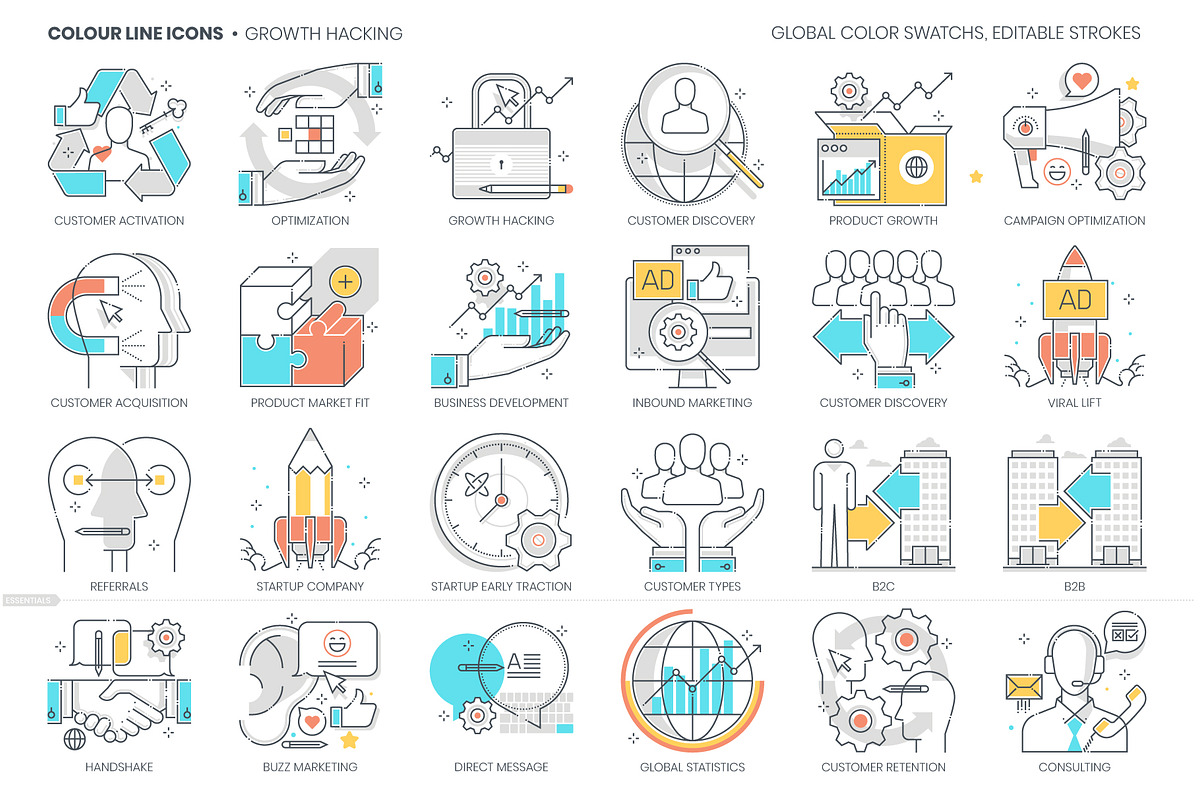 Color line icons, an Outline Icon by Howcolour (Photo 17 of 32)