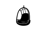 Hanging Egg Chair Silhouette Bundle, an Illustration by Designer_Momina (Thumbnail 20 of 51)