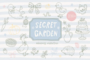 SECRET GARDEN - Cottagecore line art, a Seasonal Illustration by Madiwaso (Thumbnail 1 of 10)
