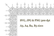 Arabic border design in black line, a Templates & Theme by Artemieva Kateryna (Thumbnail 2 of 2)