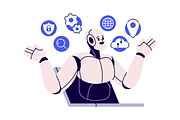 AI chatbot, machine learning concept, a Technology Illustration by Good Studio (Thumbnail 3 of 6)