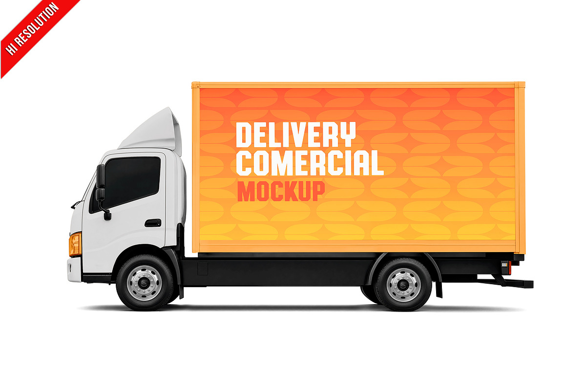 Box Truck Side Studio PSD, a Packaging Mockup by Bruno's Shop (Photo 1 of 3)