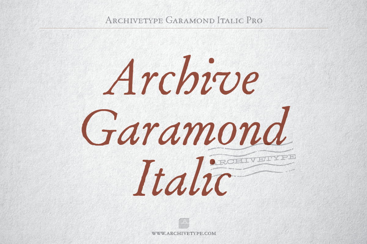 Archive Garamond Italic Pro